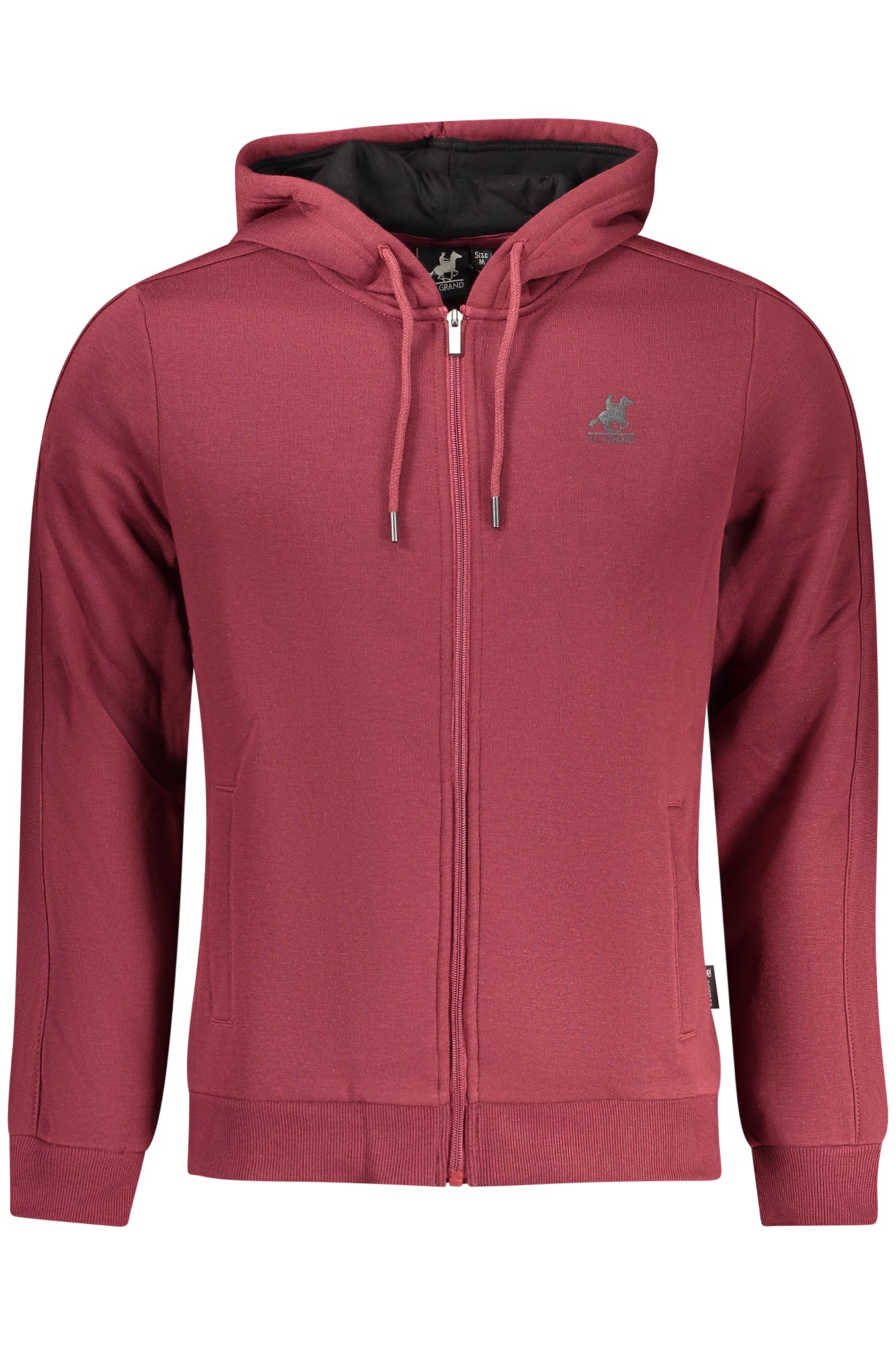 US GRAND RED Herren-Sweatshirt mit Reißverschluss