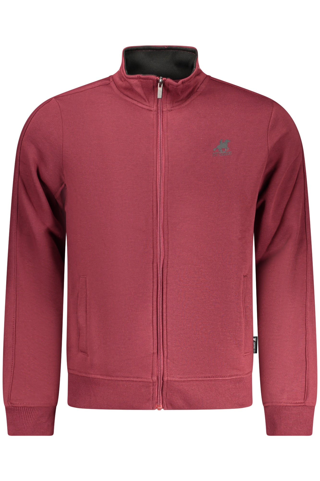 US GRAND RED Herren-Sweatshirt mit Reißverschluss
