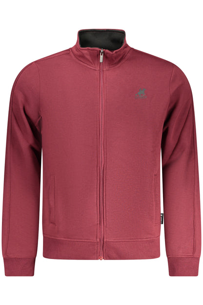 US GRAND RED Herren-Sweatshirt mit Reißverschluss