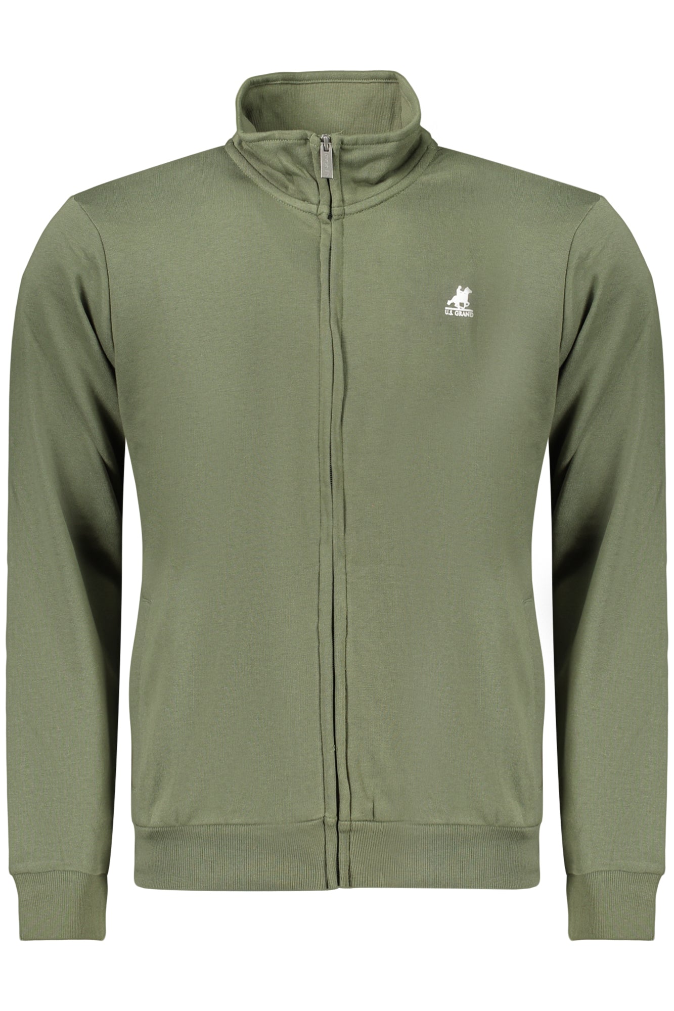 US GRAND Herren-Sweatshirt mit Reißverschluss, grün