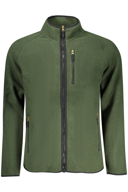 US GRAND Herren-Sweatshirt mit Reißverschluss, grün