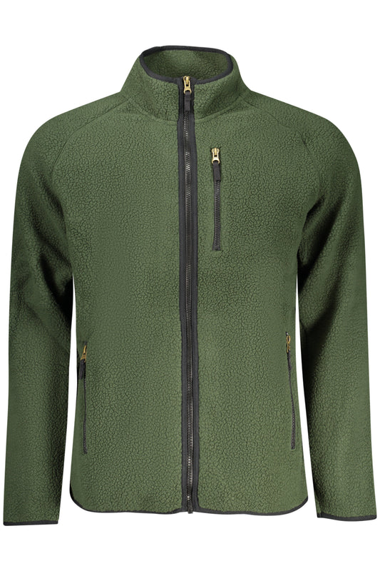 US GRAND Herren-Sweatshirt mit Reißverschluss, grün