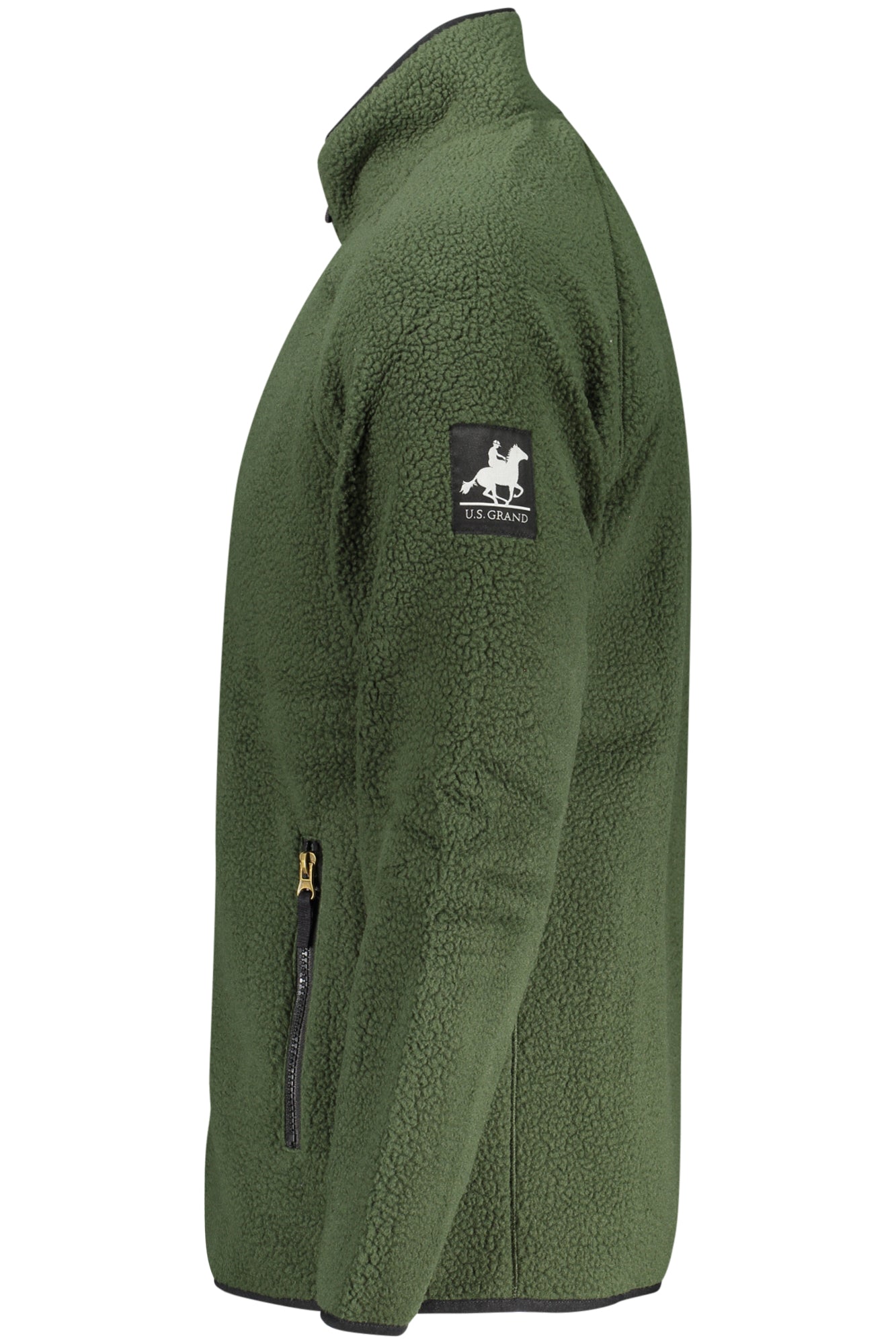 US GRAND Herren-Sweatshirt mit Reißverschluss, grün
