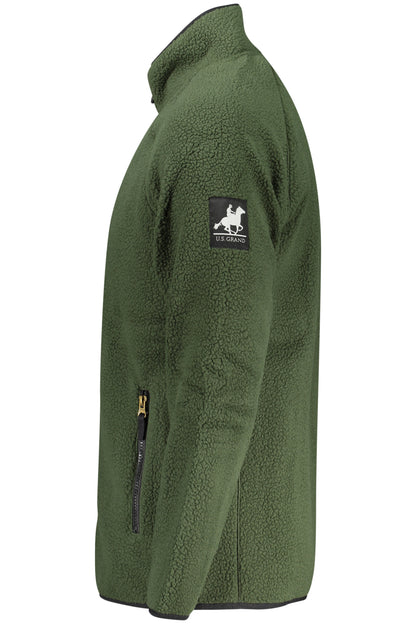 US GRAND Herren-Sweatshirt mit Reißverschluss, grün