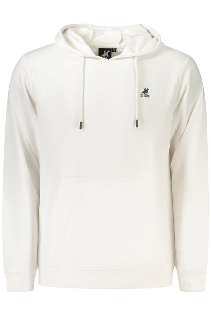US GRAND Herren-Sweatshirt mit Reißverschluss, weiß