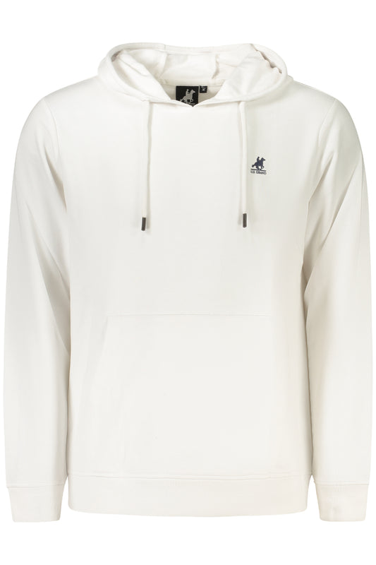 US GRAND Herren-Sweatshirt mit Reißverschluss, weiß