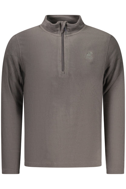 US GRAND Herren-Sweatshirt mit Reißverschluss, grau