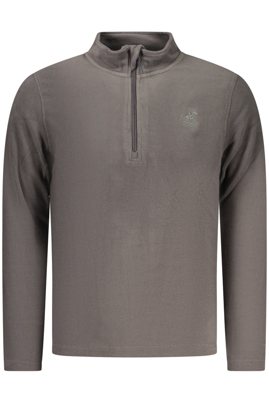 US GRAND Herren-Sweatshirt mit Reißverschluss, grau