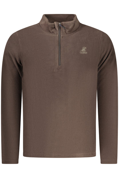 US GRAND Herren-Sweatshirt mit Reißverschluss, braun