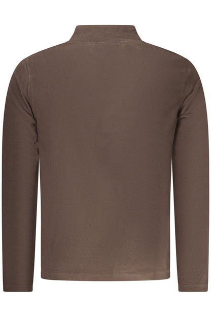 US GRAND Herren-Sweatshirt mit Reißverschluss, braun