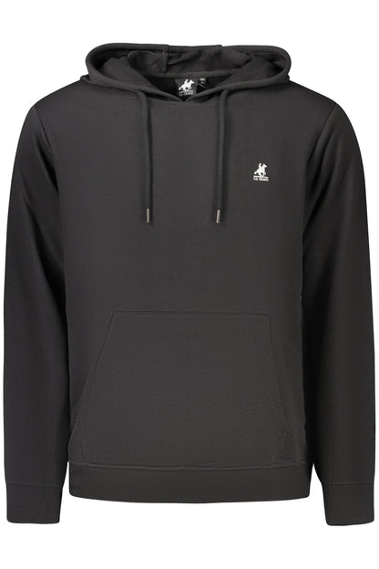 US GRAND Herren-Sweatshirt mit Reißverschluss, schwarz