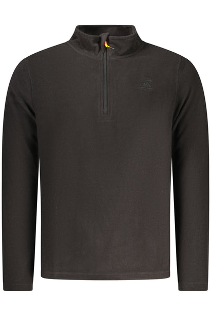 US GRAND Herren-Sweatshirt mit Reißverschluss, schwarz