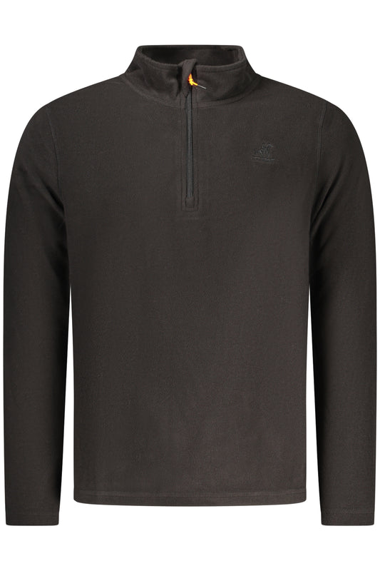 US GRAND Herren-Sweatshirt mit Reißverschluss, schwarz