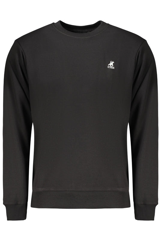 US GRAND Herren-Sweatshirt mit Reißverschluss, schwarz