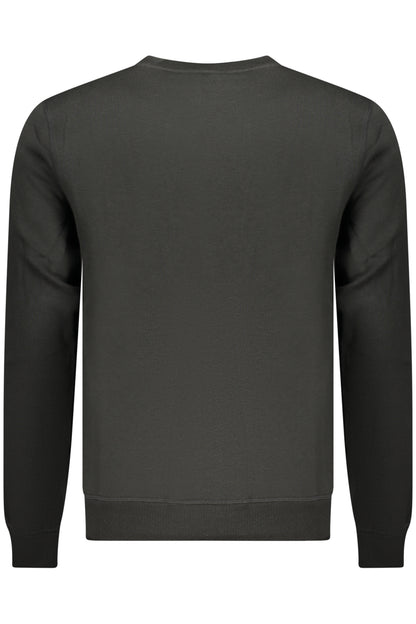 US GRAND Herren-Sweatshirt mit Reißverschluss, schwarz