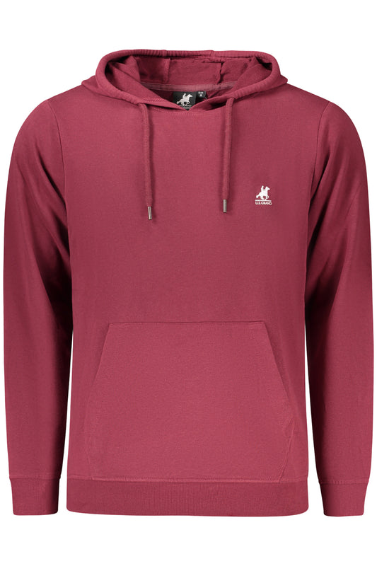 US GRAND Herren-Sweatshirt mit Reißverschluss, rot