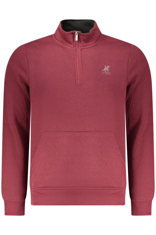 US GRAND Herren-Sweatshirt mit Reißverschluss, rot