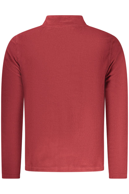 US GRAND Herren-Sweatshirt mit Reißverschluss, rot