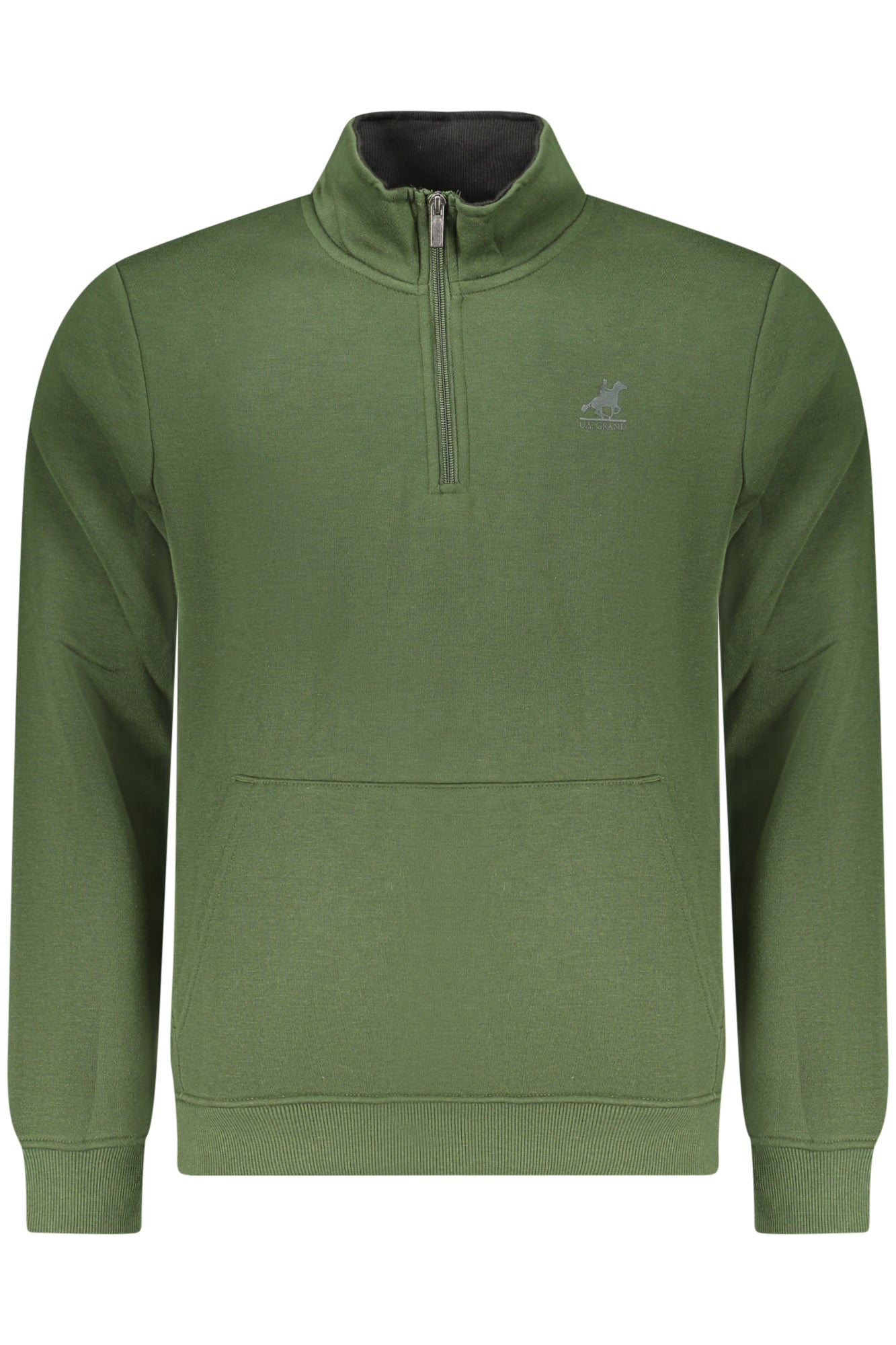 US GRAND Herren-Sweatshirt mit Reißverschluss, grün
