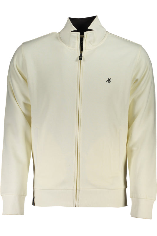 US GRAND Herren-Sweatshirt mit Reißverschluss, weiß