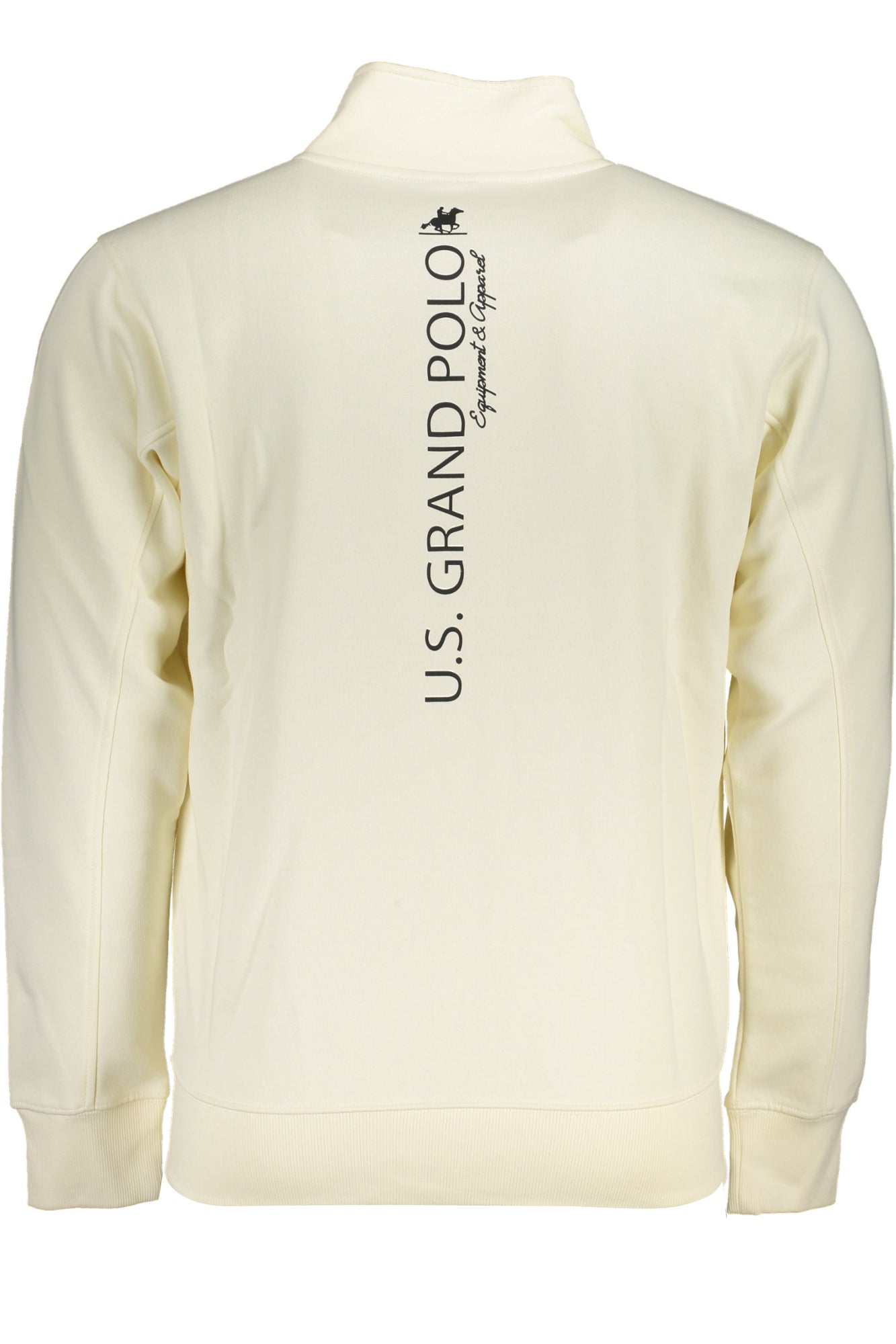 US GRAND Herren-Sweatshirt mit Reißverschluss, weiß