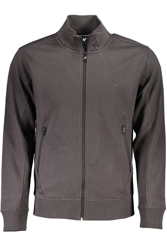 US GRAND Herren-Sweatshirt mit Reißverschluss, grau