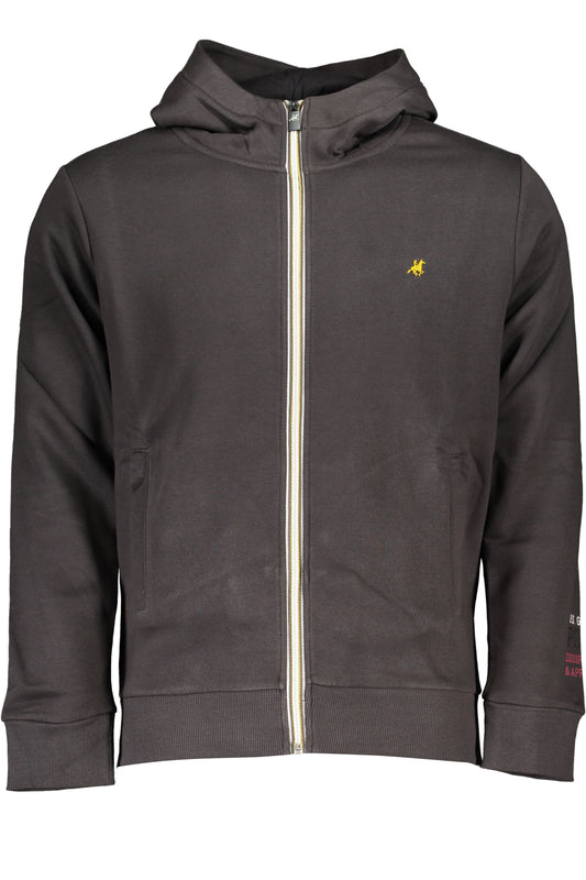 US GRAND Herren-Sweatshirt mit Reißverschluss, grau
