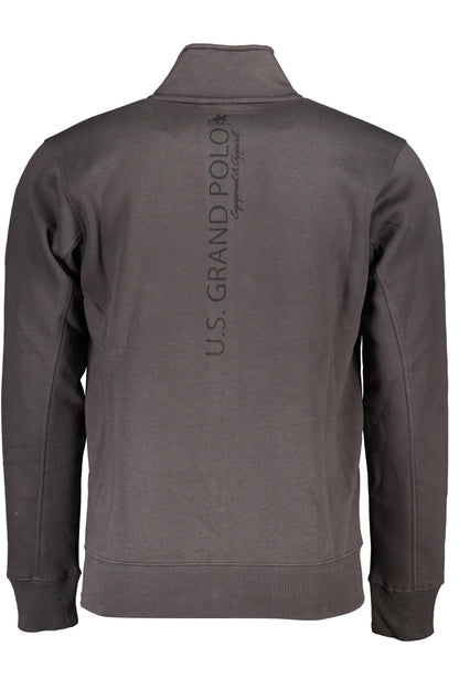 US GRAND Herren-Sweatshirt mit Reißverschluss, grau