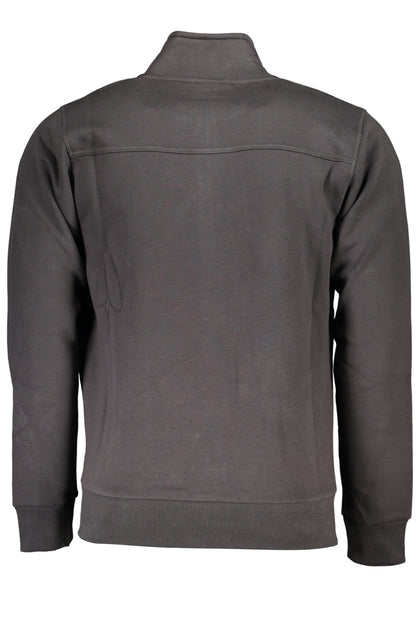 US GRAND Herren-Sweatshirt mit Reißverschluss, grau