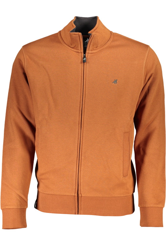 US GRAND Herren-Sweatshirt mit Reißverschluss, braun