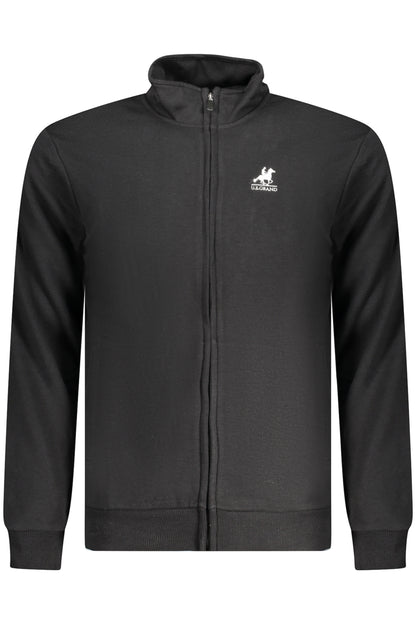 US GRAND Herren-Sweatshirt mit Reißverschluss, schwarz