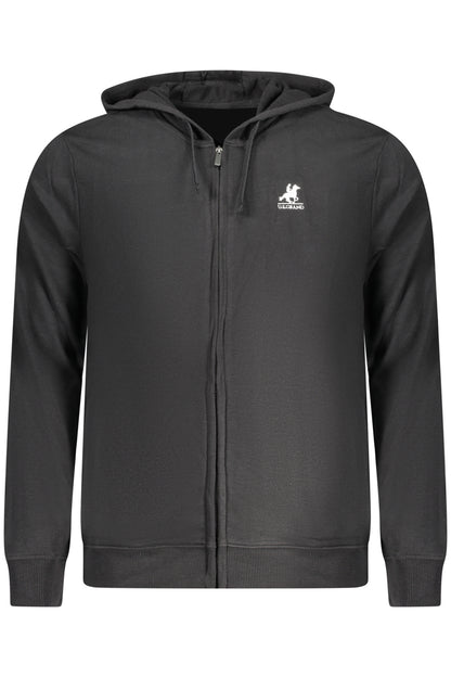 US GRAND Herren-Sweatshirt mit Reißverschluss, schwarz