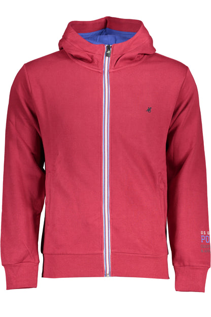 US GRAND RED Herren-Sweatshirt mit Reißverschluss