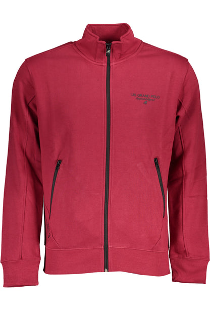 US GRAND RED Herren-Sweatshirt mit Reißverschluss
