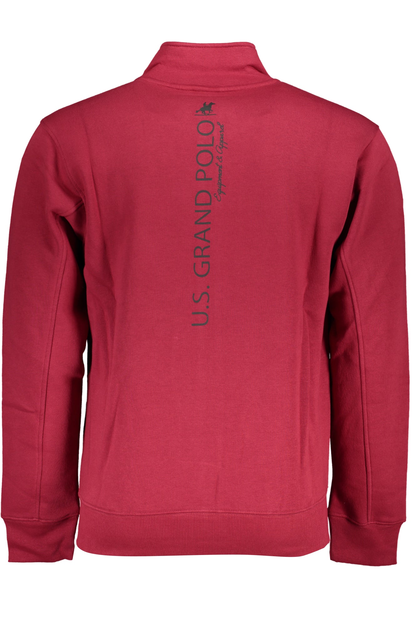 US GRAND RED Herren-Sweatshirt mit Reißverschluss