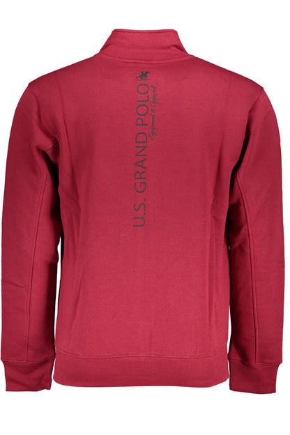 US GRAND RED Herren-Sweatshirt mit Reißverschluss