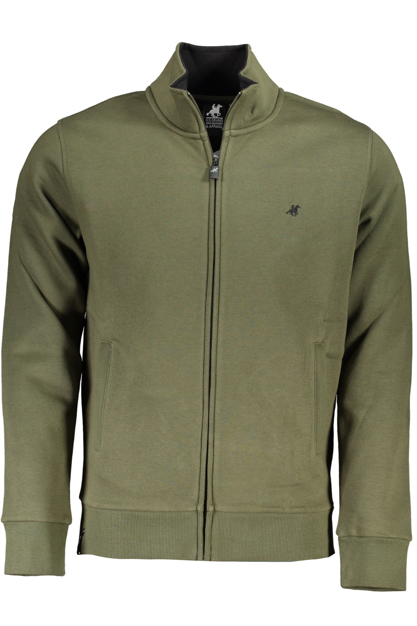 US GRAND Herren-Sweatshirt mit Reißverschluss, grün