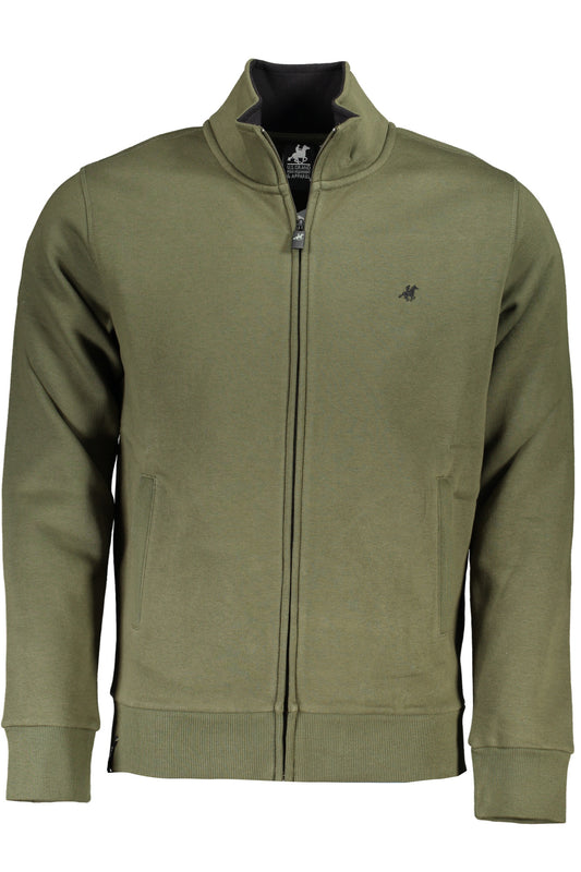 US GRAND Herren-Sweatshirt mit Reißverschluss, grün
