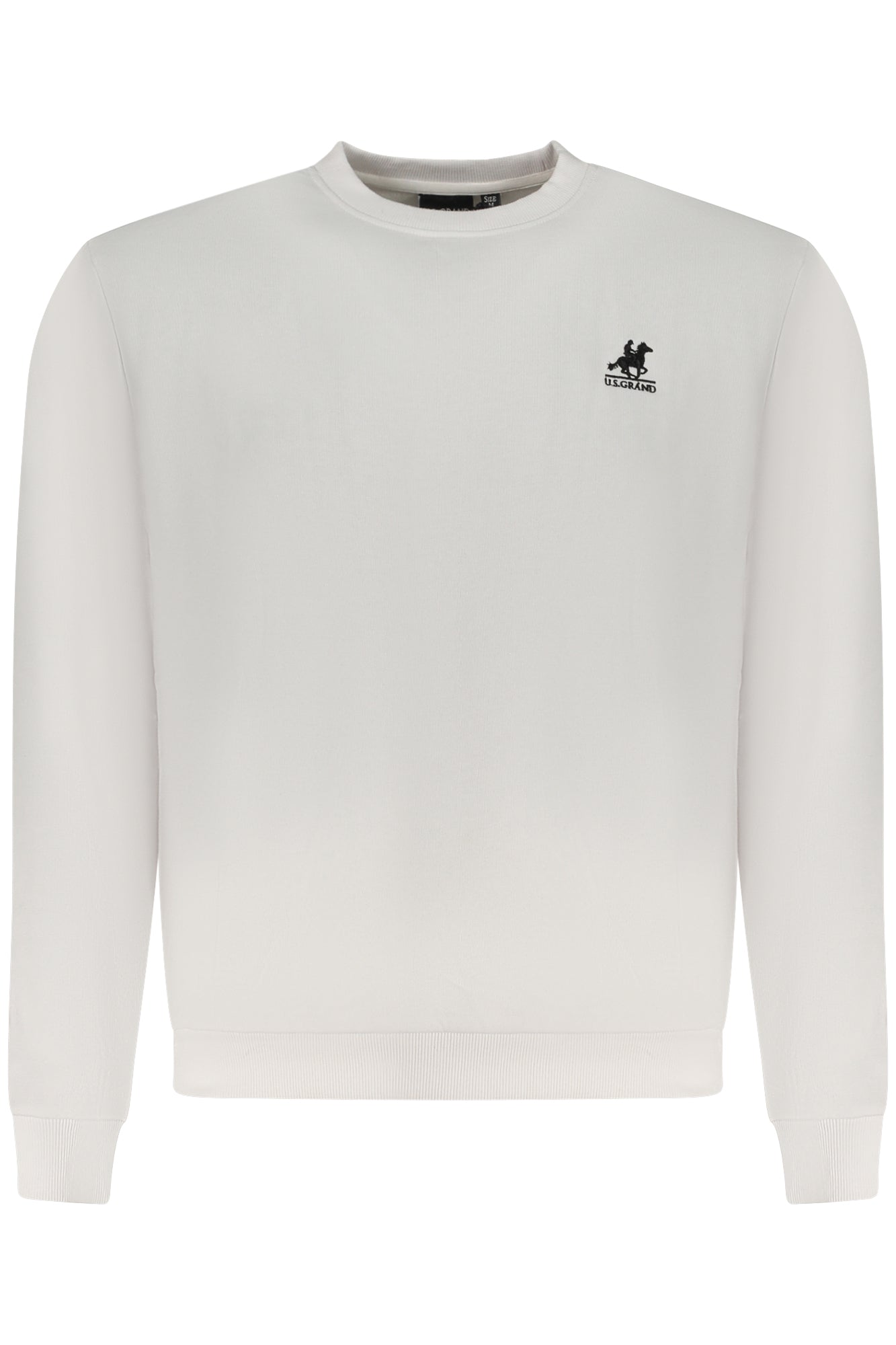 US GRAND Herren-Sweatshirt mit Reißverschluss, weiß