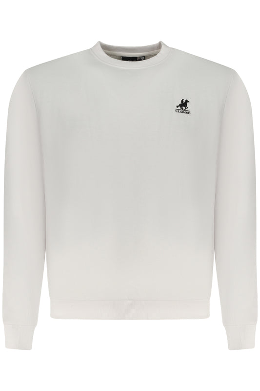 US GRAND Herren-Sweatshirt mit Reißverschluss, weiß