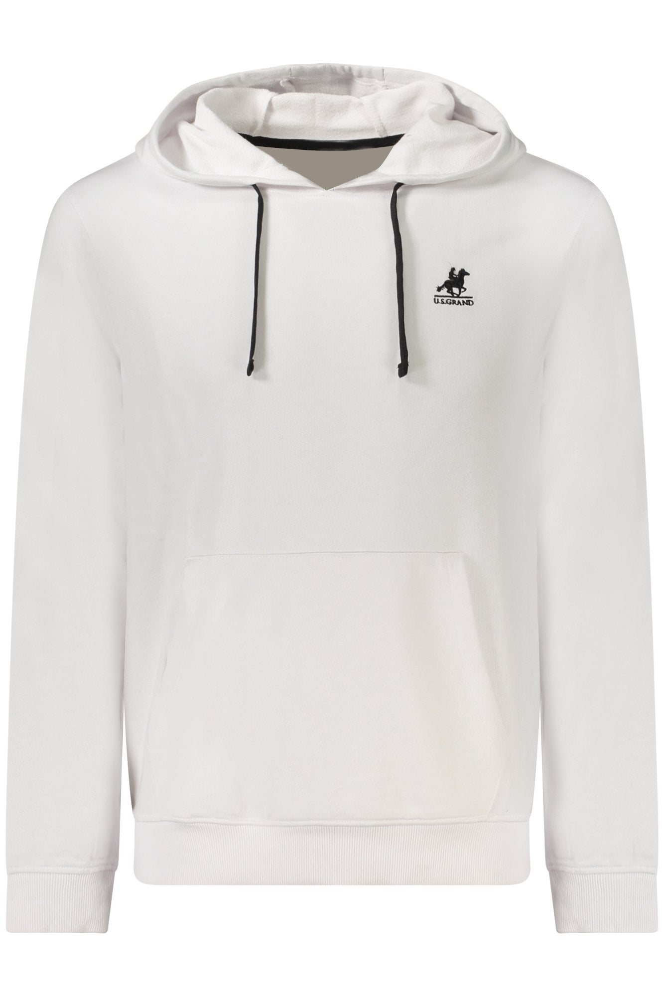 US GRAND Herren-Sweatshirt mit Reißverschluss, weiß