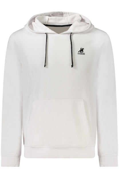 US GRAND Herren-Sweatshirt mit Reißverschluss, weiß