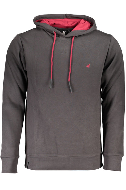 US GRAND Herren-Sweatshirt mit Reißverschluss, grau