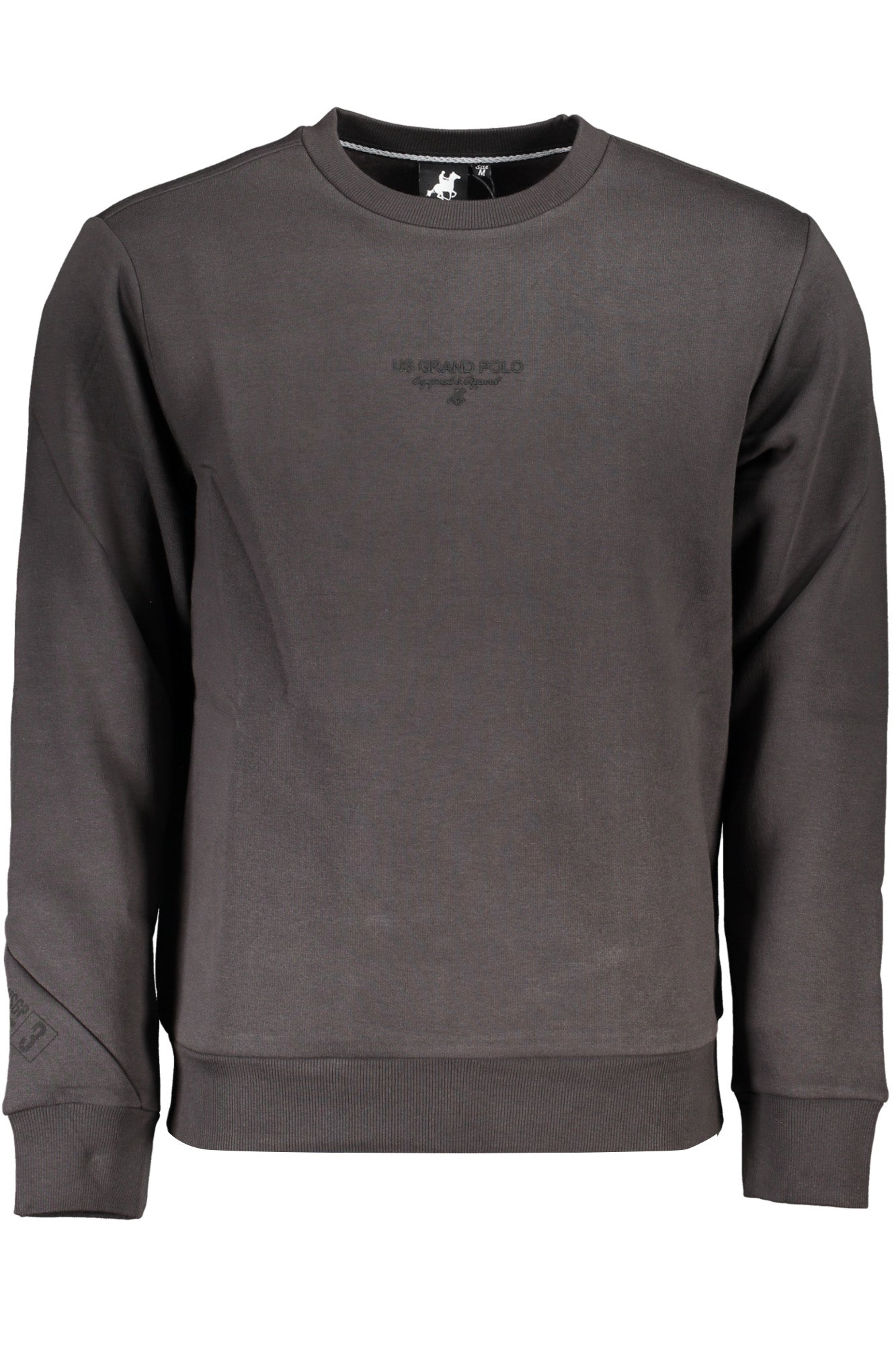 US GRAND Herren-Sweatshirt mit Reißverschluss, grau