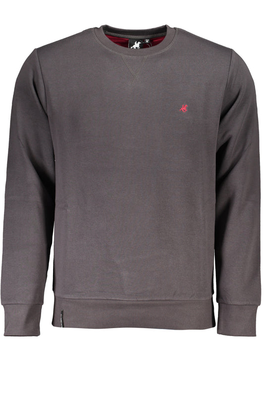 US GRAND Herren-Sweatshirt mit Reißverschluss, grau