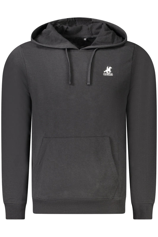 US GRAND Herren-Sweatshirt mit Reißverschluss, schwarz