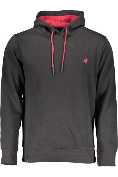 US GRAND Herren-Sweatshirt mit Reißverschluss, schwarz