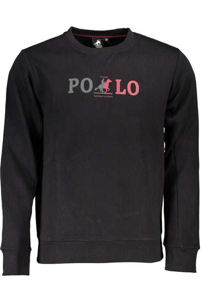 US GRAND Herren-Sweatshirt mit Reißverschluss, schwarz
