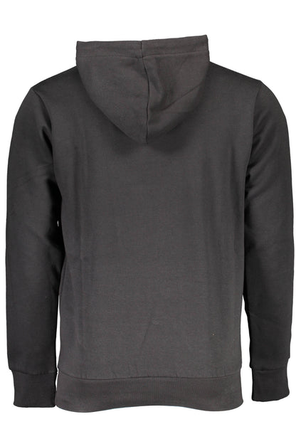 US GRAND Herren-Sweatshirt mit Reißverschluss, schwarz