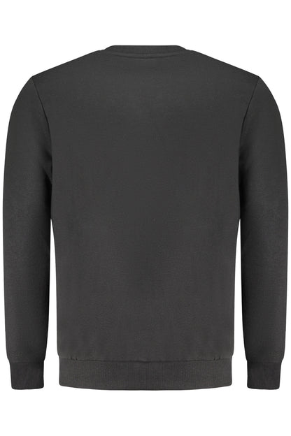 US GRAND Herren-Sweatshirt mit Reißverschluss, schwarz
